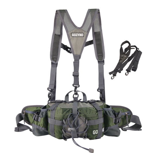 Wandelheuptas voor lange afstanden – Gozyno Easywalker - Gozyno Wandelheuptas Groen - Stabiel model met Borstband