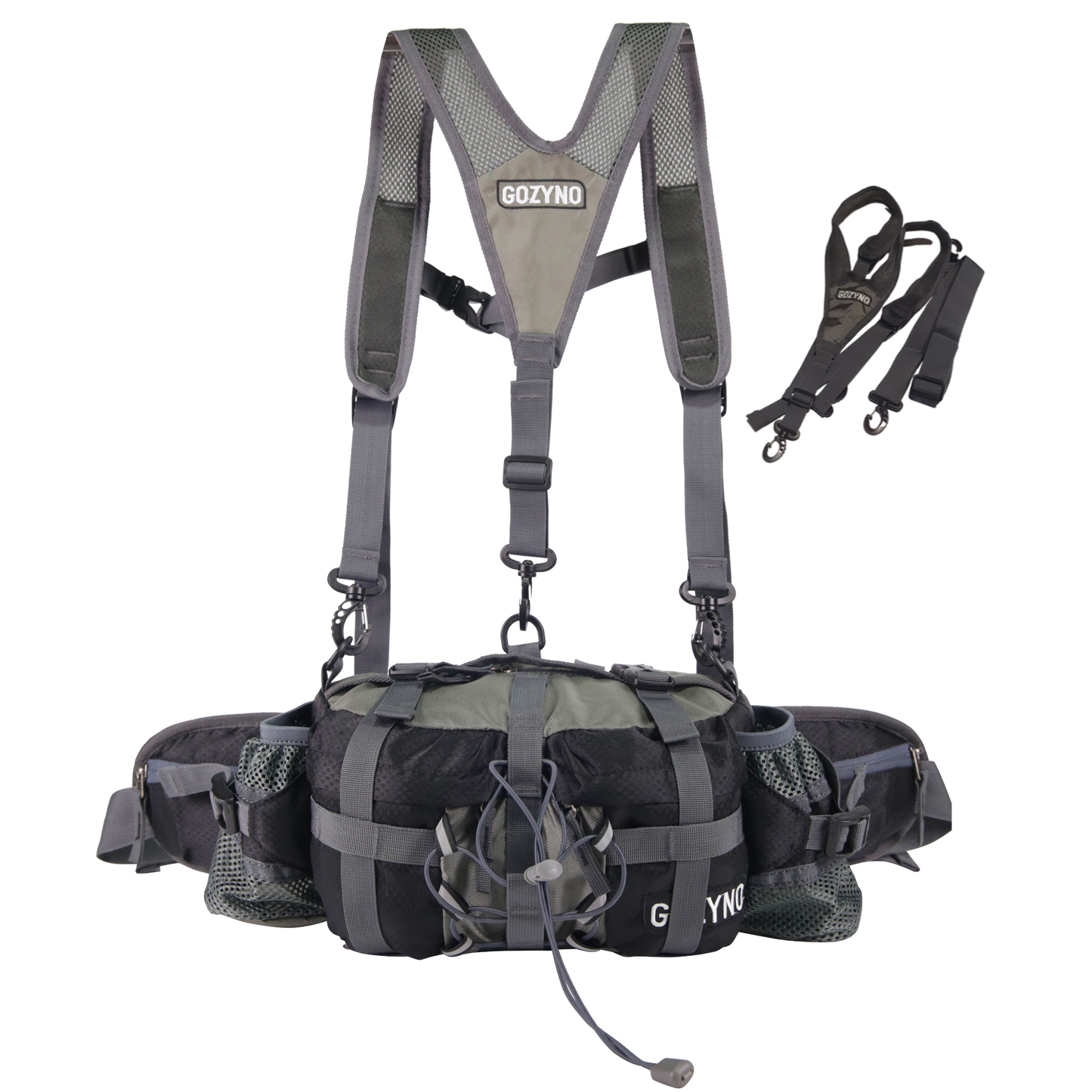 Waterdichte wandel heuptas met meerdere vakken voor lange wandelingen