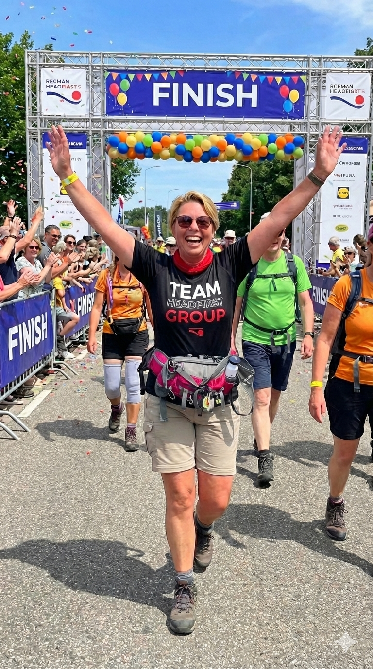Gozyno wandelheuptas gedragen tijdens een lange wandeling, comfortabel en praktisch met bidons en opbergruimte