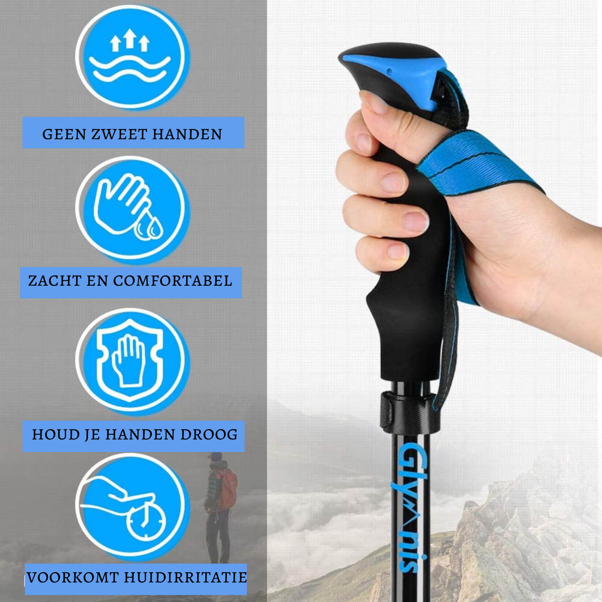 gozyno nordic pro wandelstokken opvouwbaar voordelen