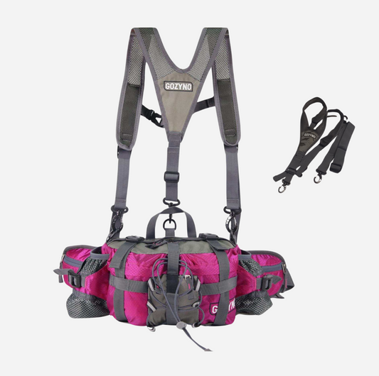 Wandelheuptas voor lange afstanden – Gozyno Easywalker - Rood/Roze met borstband