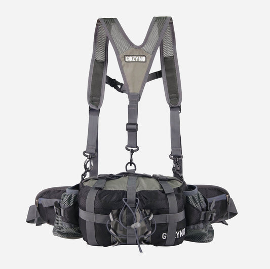 Wandelheuptas voor lange afstanden – Gozyno Easywalker - Zwart met borstband